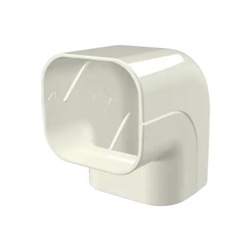 [11120272] "EXCELLENS CA" 90° horizontal corner for 72x64 mm cover duct, Ivory. Pack of 5 pieces.