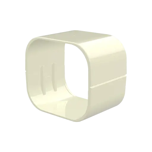 [11121072] "EXCELLENS MG" coupling sleeve for 72x64 mm cover duct, Ivory. Pack of 5 pieces.