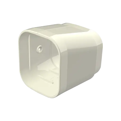 [11122150] "Excellens MRU" universal coupling sleeve for 72x64 mm cover duct, Ivory. Pack of 5 pieces.