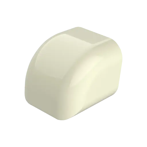 [11122180] “EXCELLENS TC” End cap, 72 mm. Ivory RAL9002.