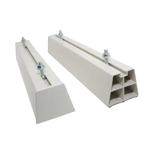 [11105021] Floor Base Pair 450 with Vibration-dampers, Ivory, with M8 Bolts, Load 180 kg
