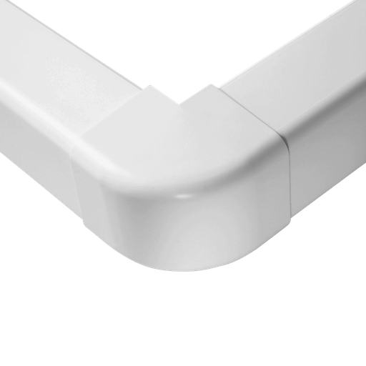 [AM0804-W] External Corner for 80x60 mm Duct, White