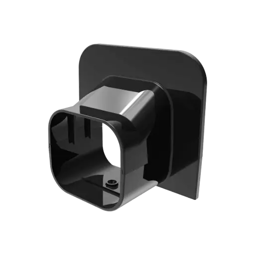 [SCD100311] "EXCELLENS TA" nurga läbiviigukate 72x64 mm kattekarbikule, must. Pakendis 5 tk.