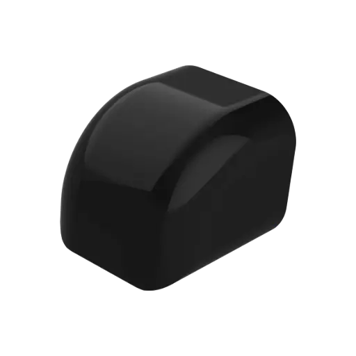 [SCD100325] “EXCELLENS TC” 90° nurk üles/alla 72x64 mm kattekarbikule, must. Pakendis 5 tk.