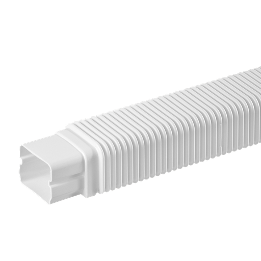 [AM0811-W] Flexible Joint (590 mm) for 80x60 mm Duct, White