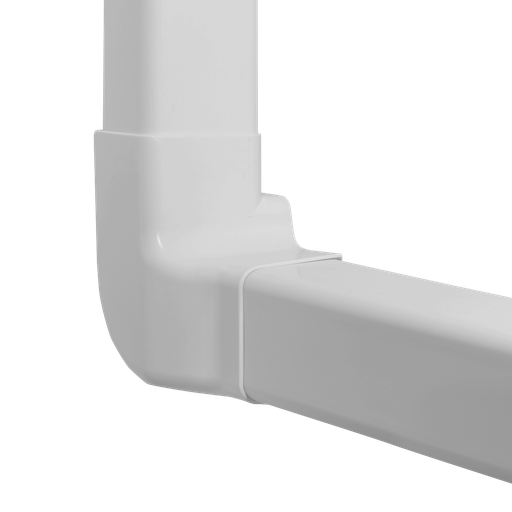 [AM0816-W] Right Vertical Angle for 80x60 mm Duct, White. Pack of 4 pieces.