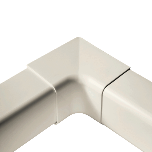 [AM0803-I] Internal corner for 80x60 mm duct, Ivory. Pack of 6 pieces.