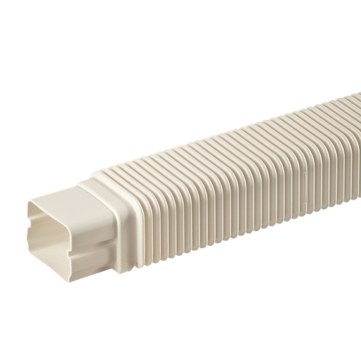 [AM0811-I] Flexible joint (590 mm) for 80x60 mm duct, Ivory. Pack of 4 pieces.