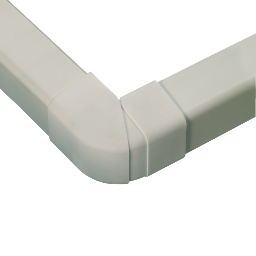 [AM0813-I] Adjustable external angle for 80x60 mm duct, Ivory. Pack of 6 pieces.