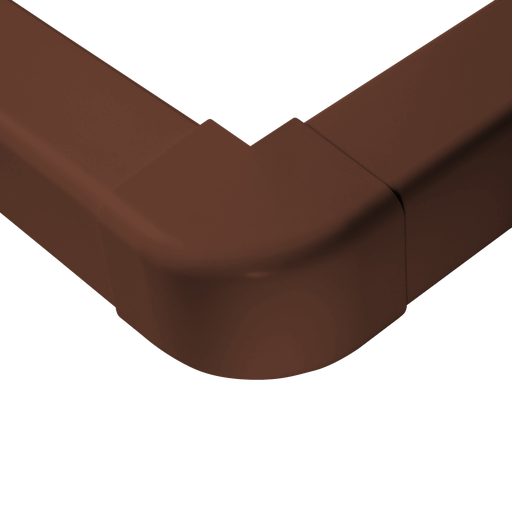 [AM0804-BR] External Corner for 80x60 mm Duct, Brown