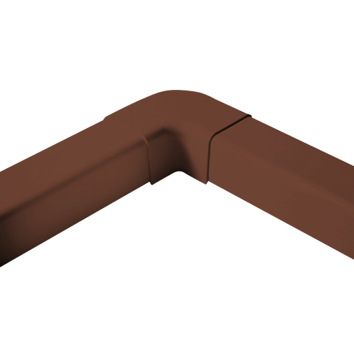 [AM0805-BR] Plan bøjning til 80x60 mm kanal, brun.