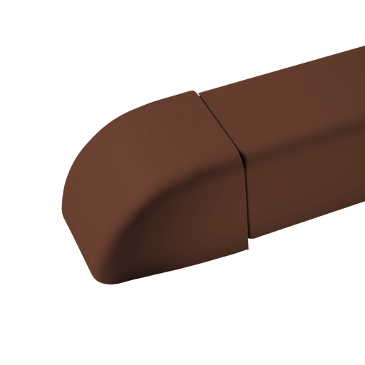 [AM0806-BR] Ändlock för kanal 80x60 mm, Brun.