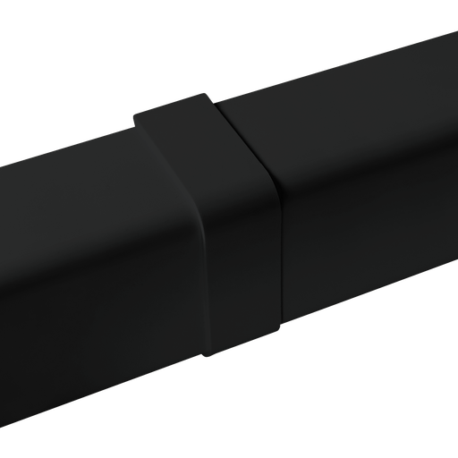 [AM0802-BL] Ühendusmuhv 80x60 mm kattekarbikule, must.