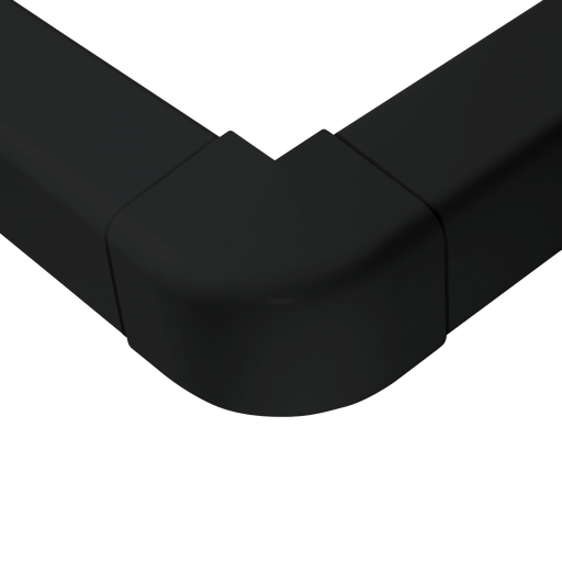 [AM0804-BL] External Corner for 80x60 mm Duct, Black