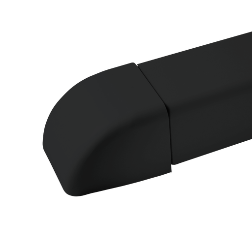 [AM0806-BL] End Cap for 80x60 mm Duct, Black. Pack of 9 pieces.