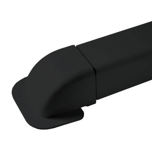 [AM0807-BL] Corner Wall Elbow for 80x60 mm Duct, Black