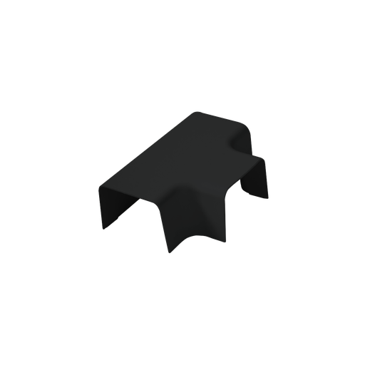 [AM0809-BL] "T" Shunt for 80x60 mm duct, Black. Pack of 4 pieces.