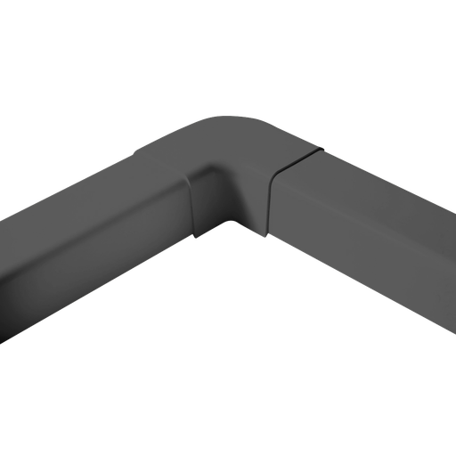 [AM0805-G] Plane curve for 80x60 mm duct, Grey. Pack of 8 pieces.