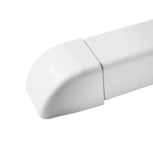[AM1106-W] Endedæksel til 110x75 mm kanal, hvid.
