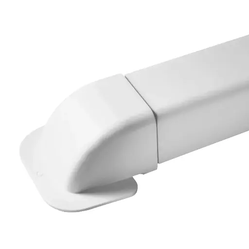 [AM1107-W] Corner wall elbow for 110x75 mm duct, White. Pack of 4 pieces.