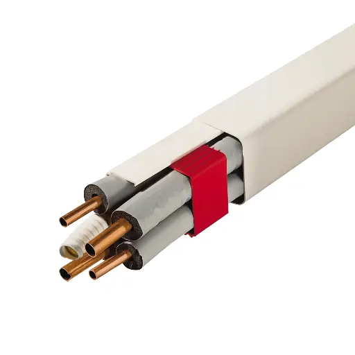 [AM1101-I] Straight duct 110x75x2000 mm, Ivory. Pack of 4 pieces.