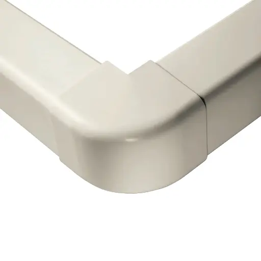 [AM1104-I] External corner for 110x75 mm duct, Ivory. Pack of 6 pieces.