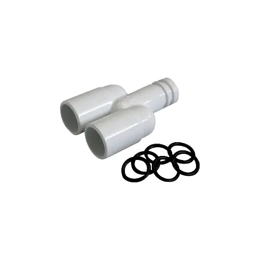 [11126022] Y-ühendus 20-20 mm (Ø) kondensaadivoolikutele.