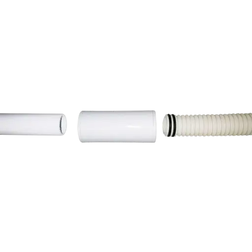 [11126040] Straight connection for the rigid tube TCR-21 (Ø21) and the seal hose (Ø18).