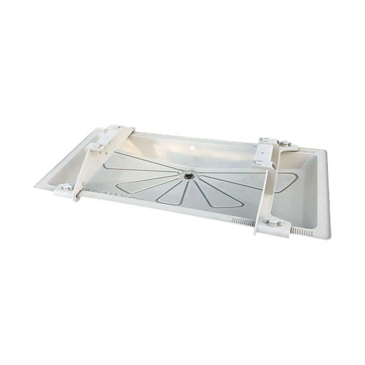 [11100100F] Drain pan 850x400 mm. RAL9002.