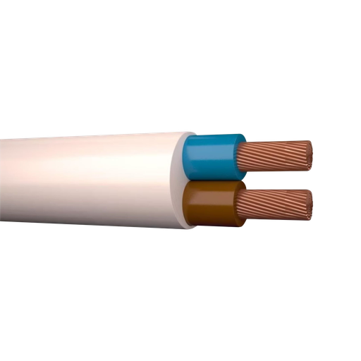 [CEB983] Paindkaabel H05VV-F 2x0,75 Eca, valge. Pakendis 100 m.