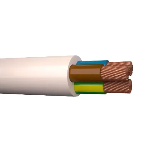 [CEB988] Connecting cable H05VV-F 3G0,75 white, Eca. 100 meters.