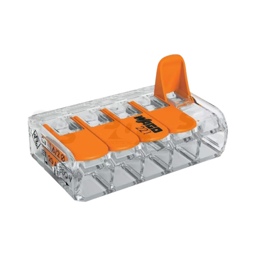 [ATO707] Skarvkoppling för alla ledartyper; max. 4 mm²; 5-ledare.