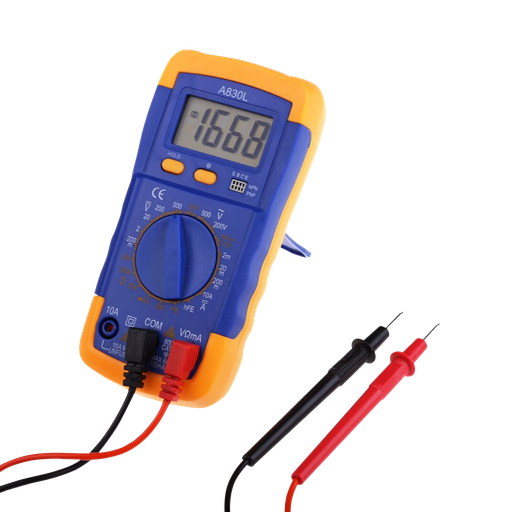 [A830L] Digital multifunctional multimeter A830L with LCD display and backlight.