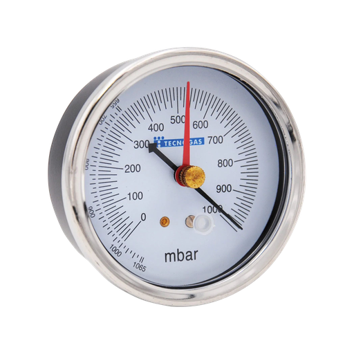 [11473] Måler til vakuumpumpe, med central bagtilslutning Ø 80 mm og 1/8" NPT.