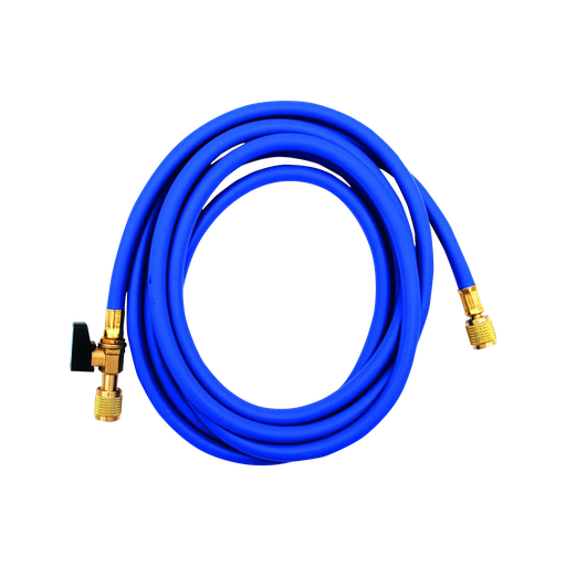 [11443] Blue pressure hose with tap 1/4" SAE x 1/4" SAE. Length 3000 mm.