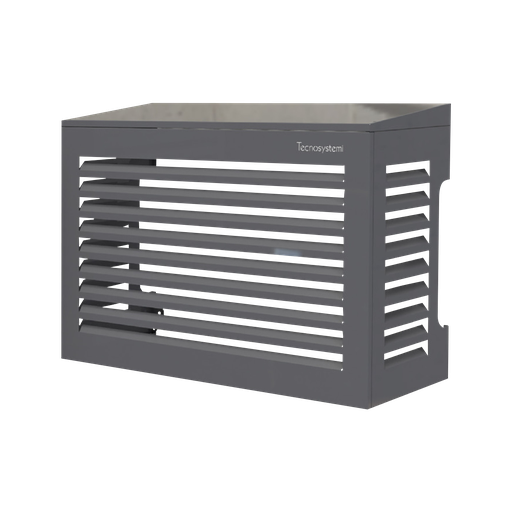[SCD500170] Udendørsenhedsdæksel med 5° skråt tag, RAL7016. 1200x1500x750 mm.